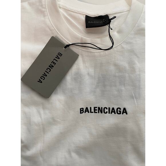 New Balenciaga Unisex Logo Print T-Shirt Size  XXL - Picture 3 of 4